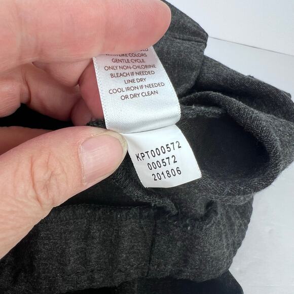 EUC.J. JILL Ponte Slim Leg Stretch Knit Elastic Waist Pull On Gray Pant M Petite - Picture 6 of 9